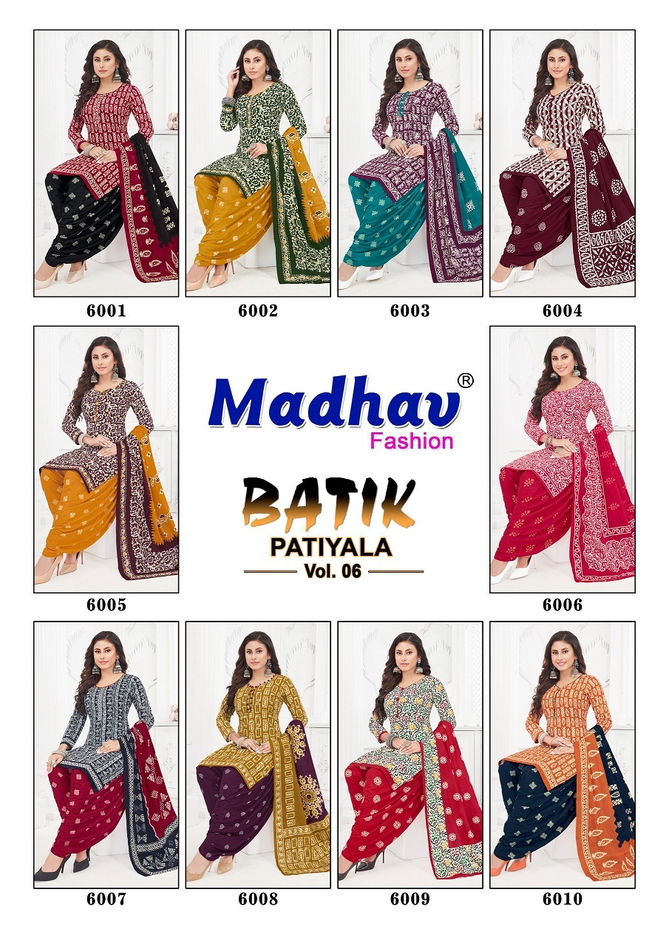 Batik Patiyala Vol 6 By Madhav Printed Cotton Dress Material Orders In India